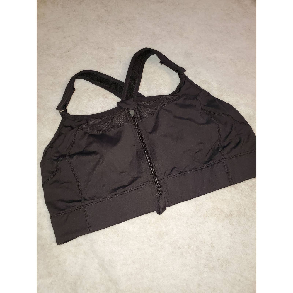 CVG Zipper-Front High Impact Sports Bra - Large
